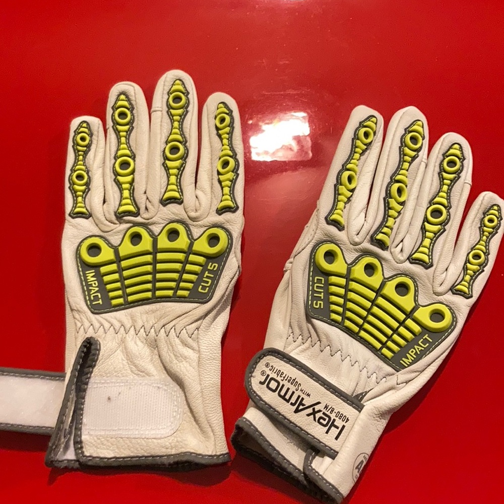 Hex armor leather work gloves